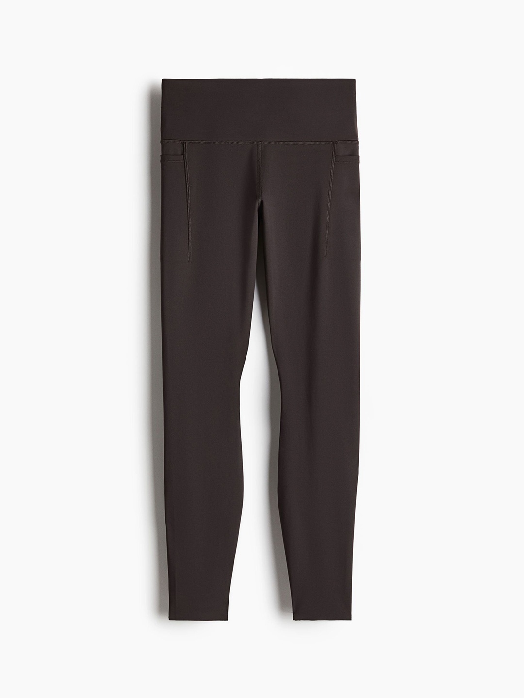 

H&M Pocket-Detail Sports Leggings In DryMove, Brown