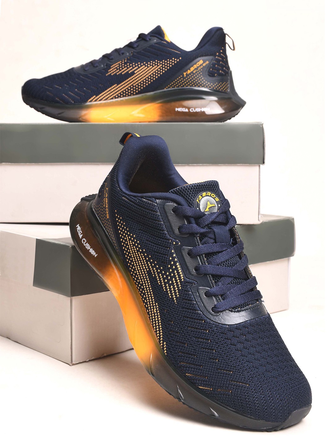 

ABROS Ramsay Men Mesh Running Shoes, Navy blue