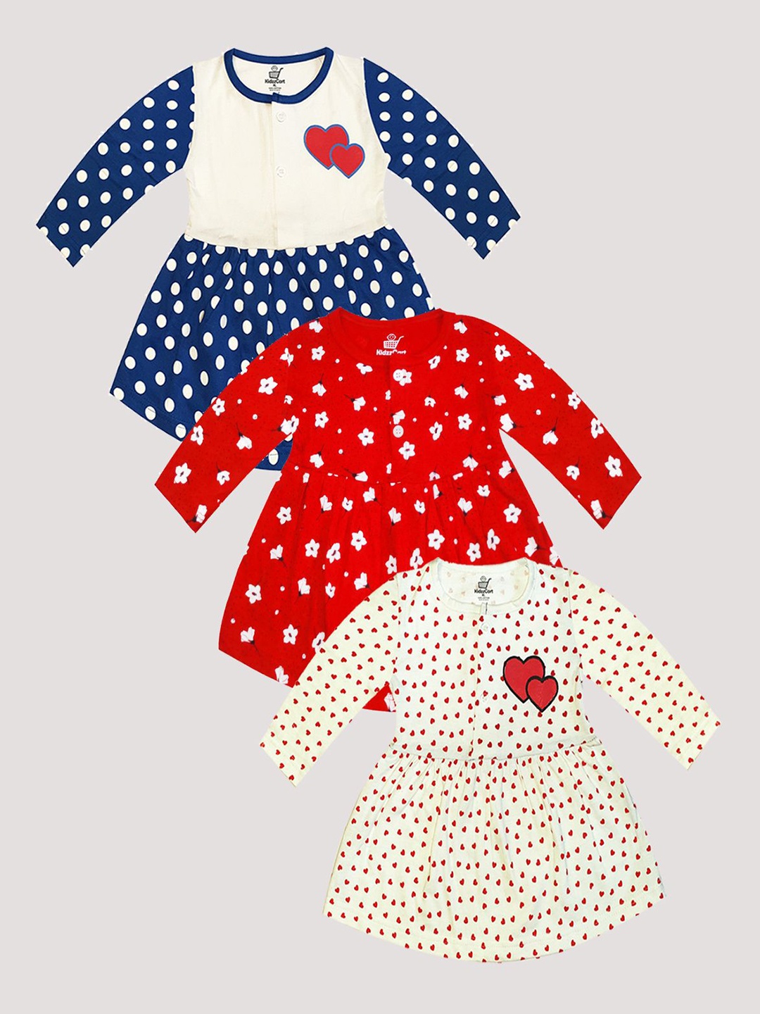 

KidzzCart Girls Polka Dot Print Fit & Flare Dress, Multi