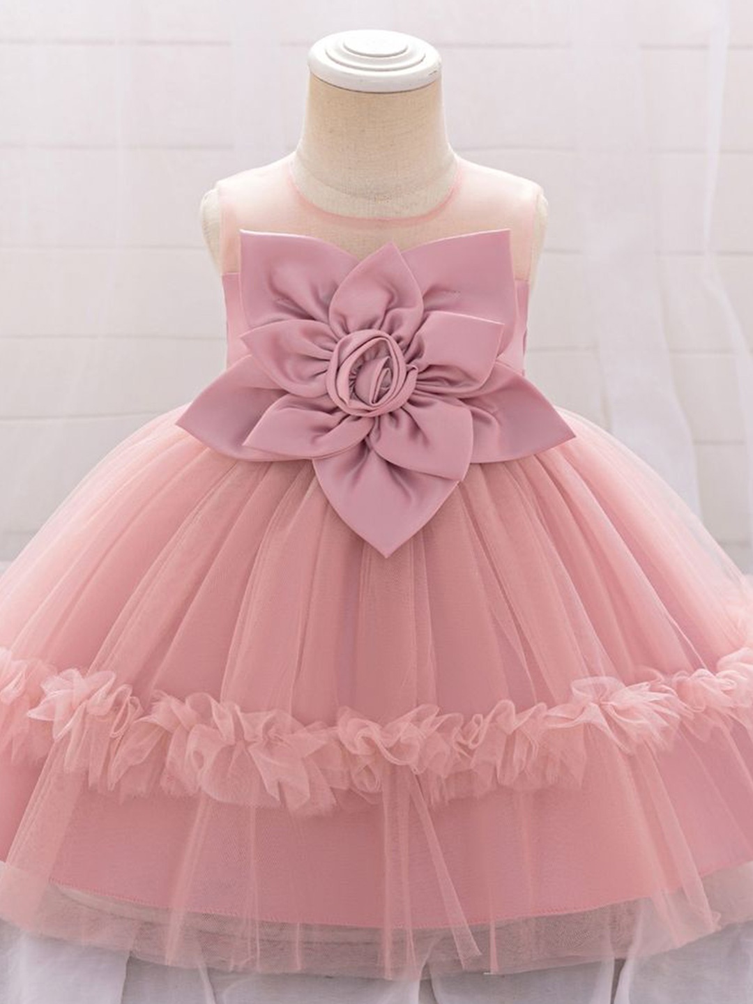 

LULU & SKY Girls Applique Sleeveless Fit & Flare Dress, Pink