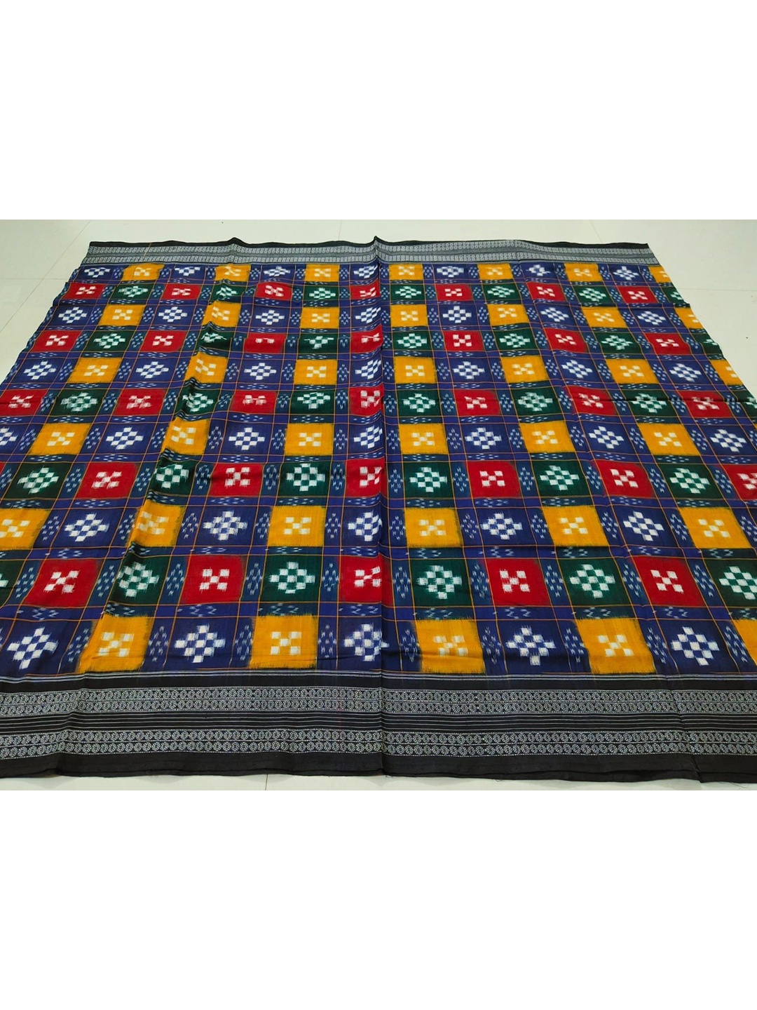 

pasapalli Pure Cotton Sambalpuri Saree, Black