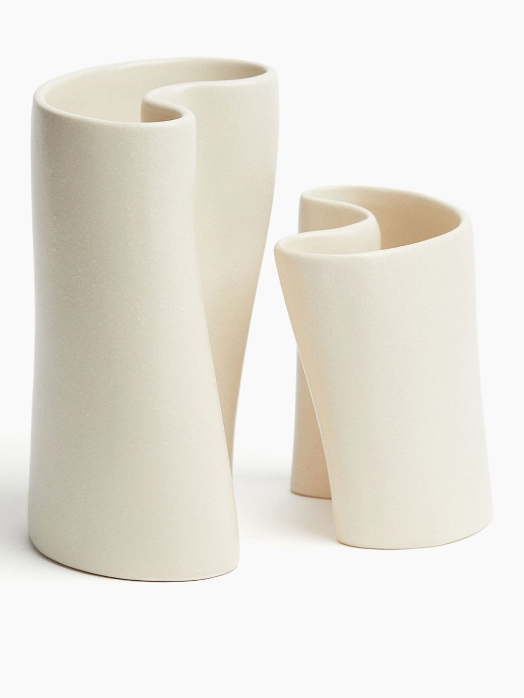 

H&M White 2-Piece Vase Set