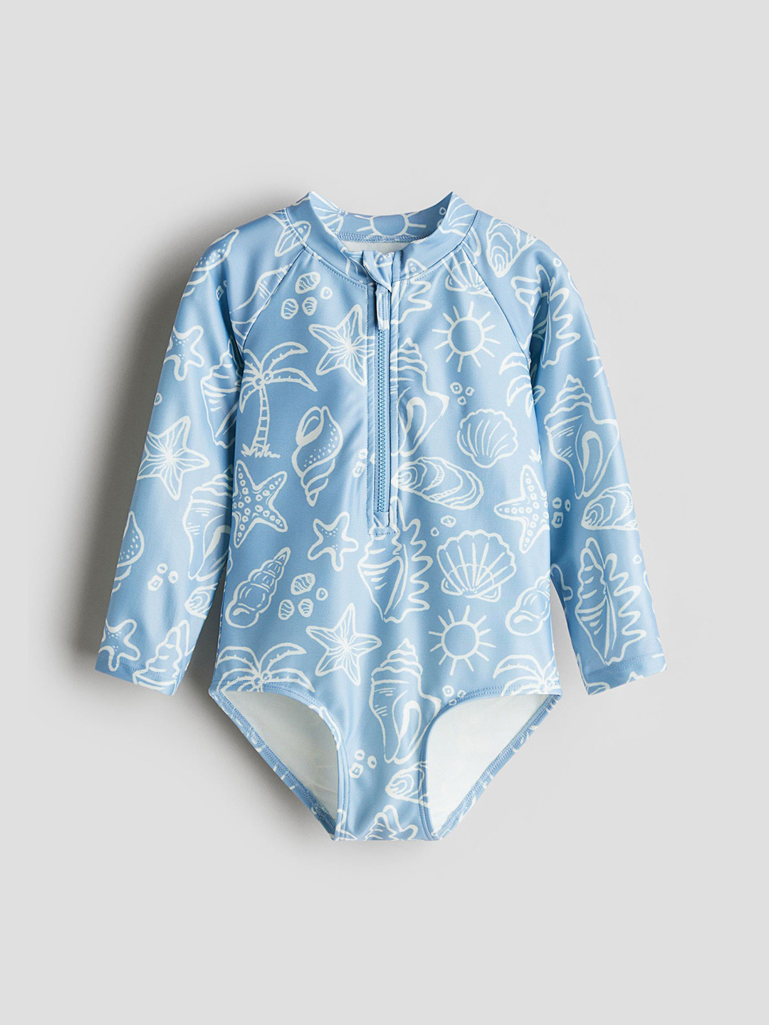

H&M Long-Sleeved Swimsuit, Blue