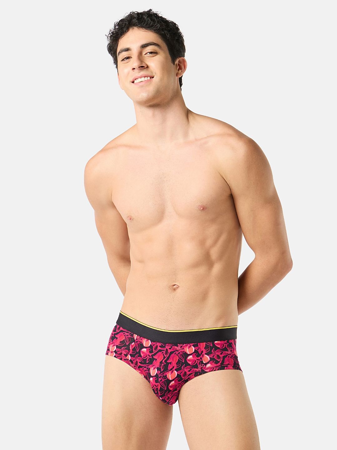 

bummer Men's Underwear Mircomodal Printed Brief BRGT01S, Red