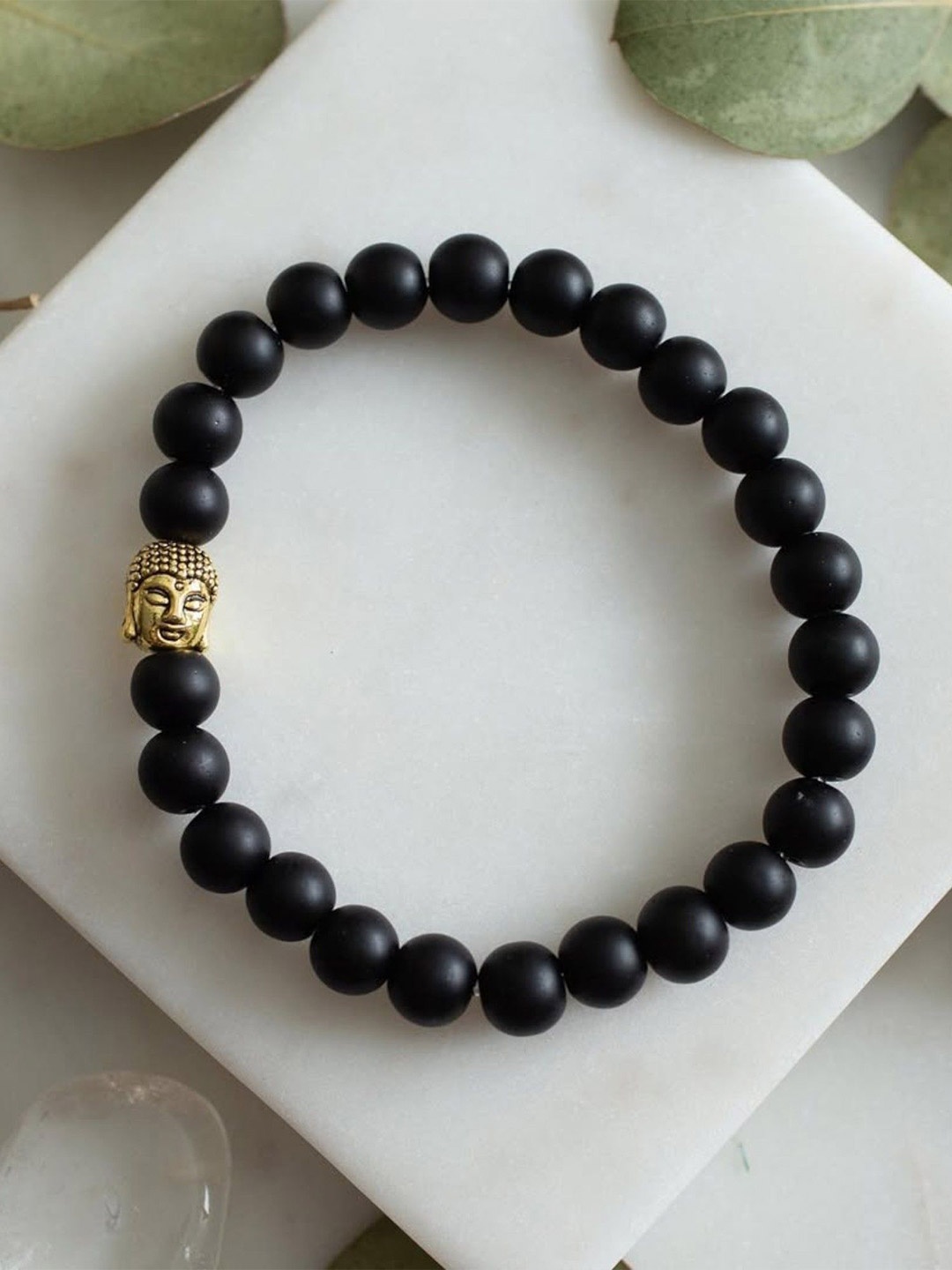 

AKLINA Artificial Beaded Elasticated Bracelet, Black