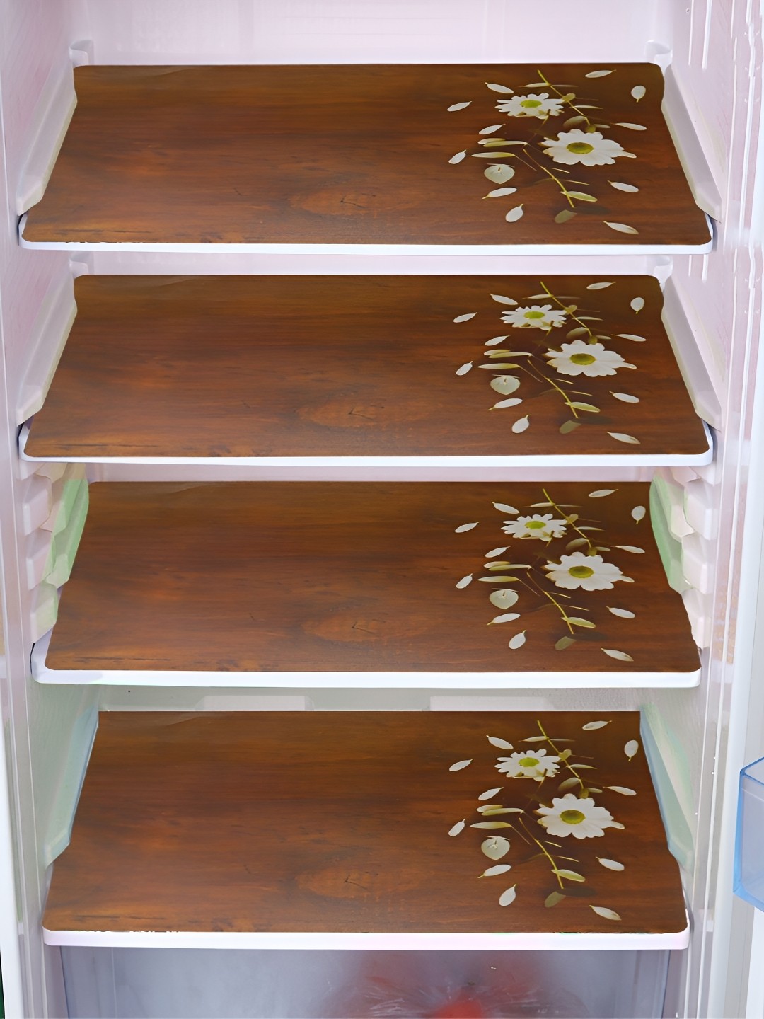

Dakshya Industries Brown & White 4 Pieces Floral Printed Fridge Appliance covers