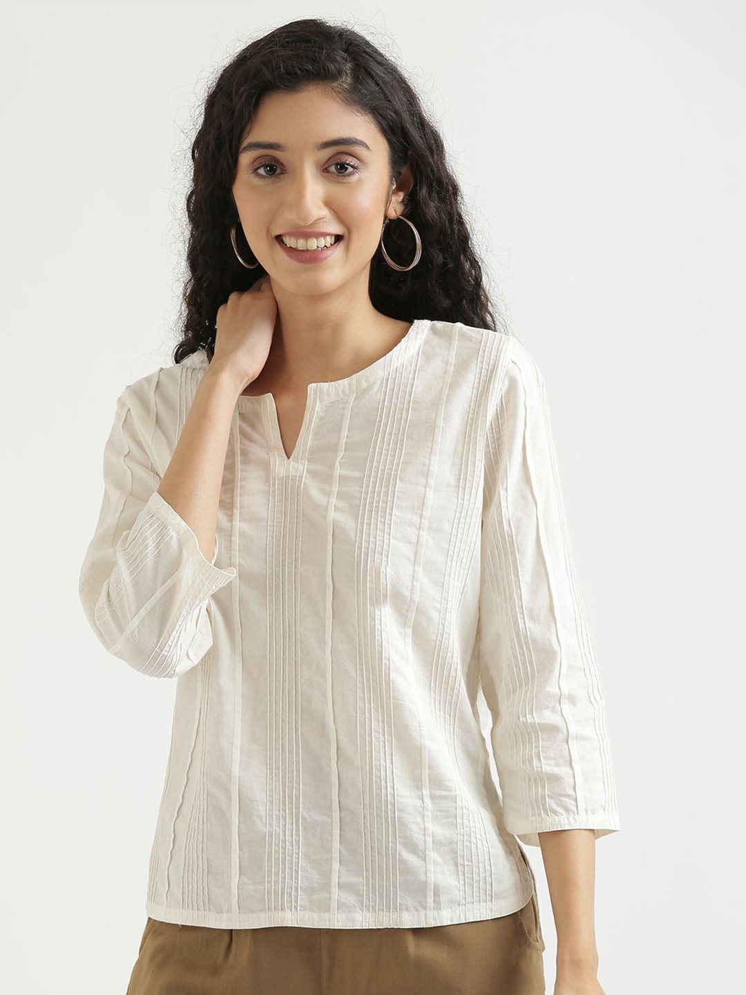 

SAADAA Cotton Top, White