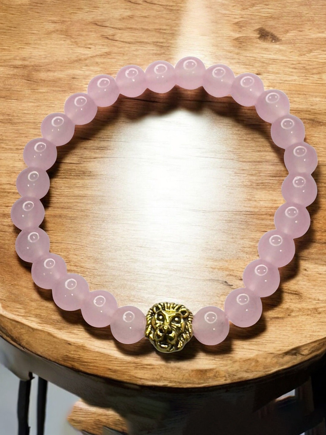 

AKLINA Artificial Beads Beaded Ceramic Elasticated Bracelet, Pink
