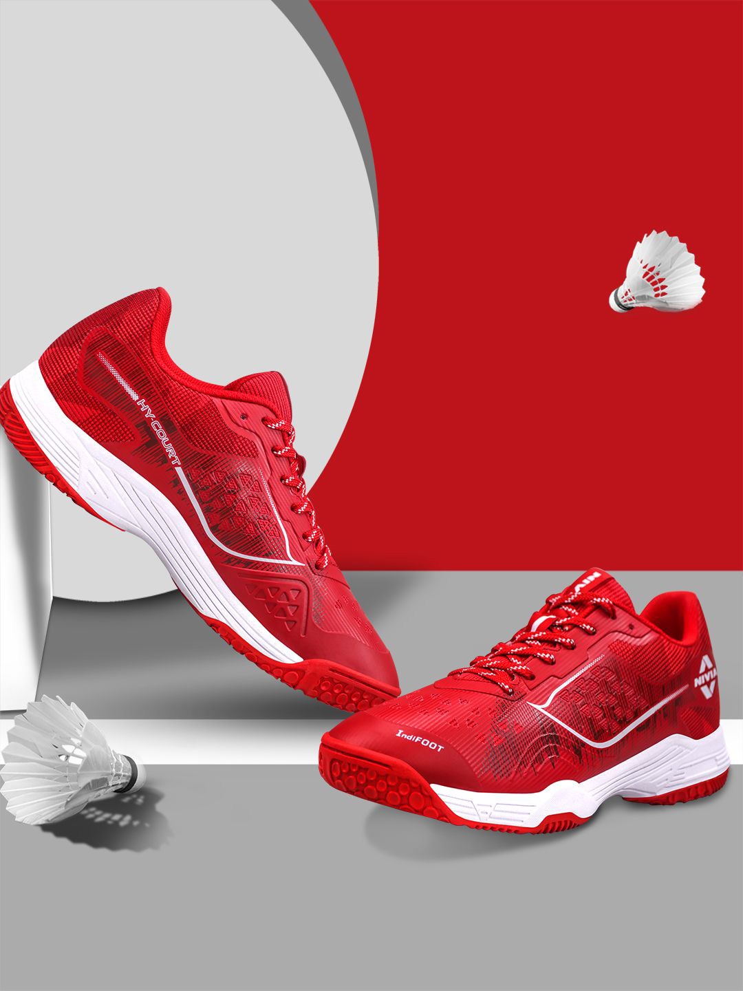 

Nivia Men HY-Court 3.0 Badminton Shoe, Red