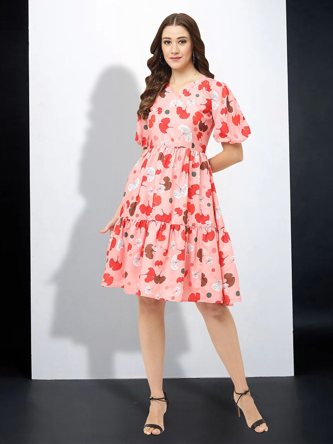 

MISS AYSE Women Floral Printed Fit & Flare Dress, Multi