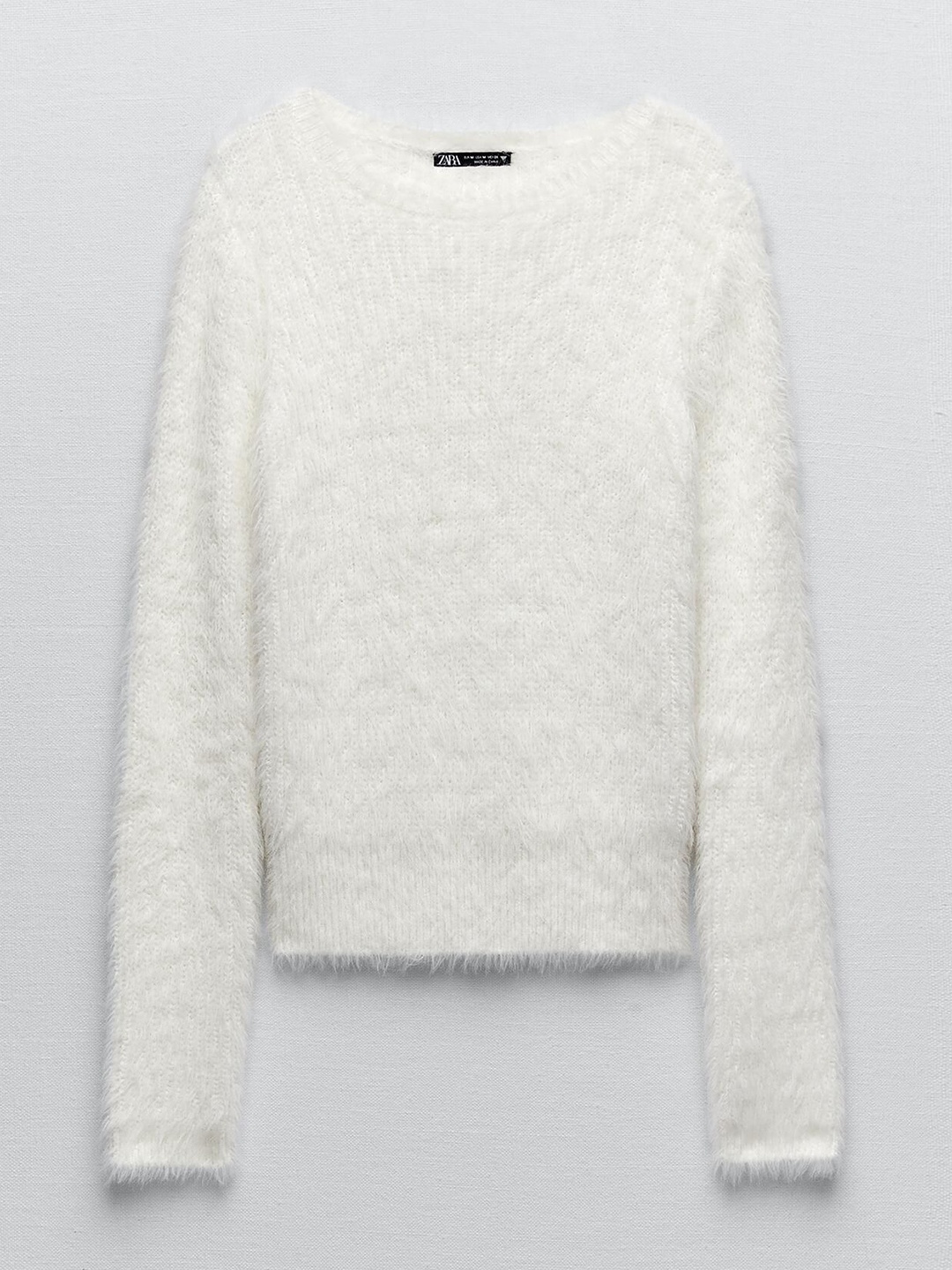 

ZARA Women Raw Edge T-shirt, White