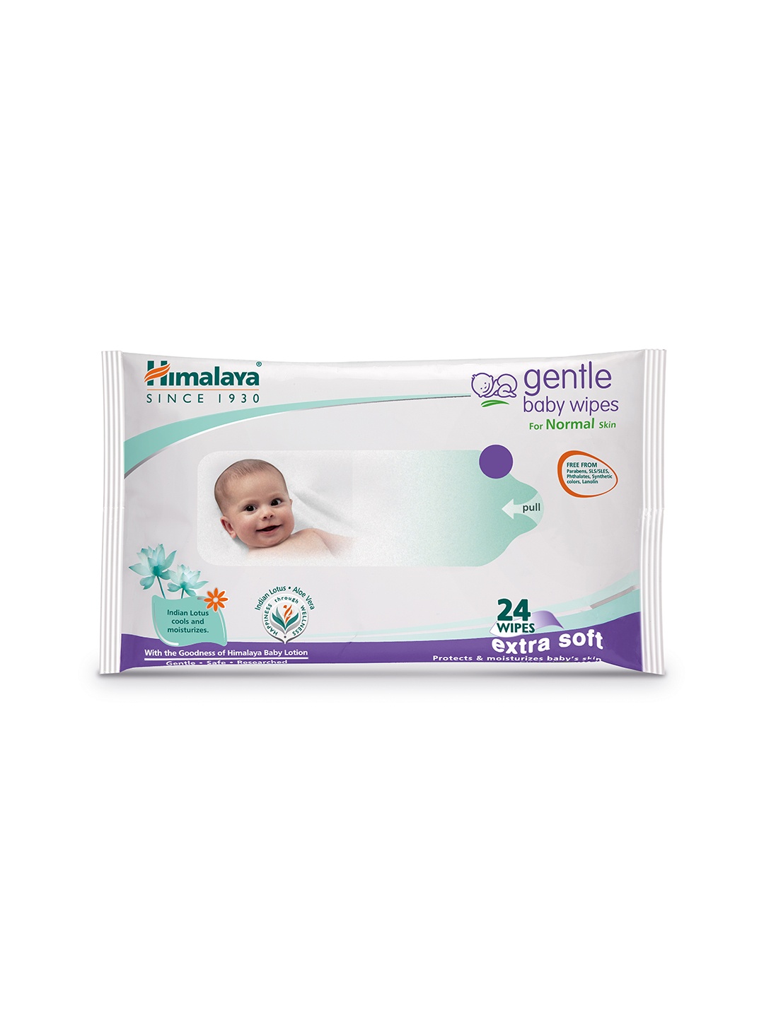 

Himalaya Gentle Baby Wipes for Normal Skin - 24 Pulls, White