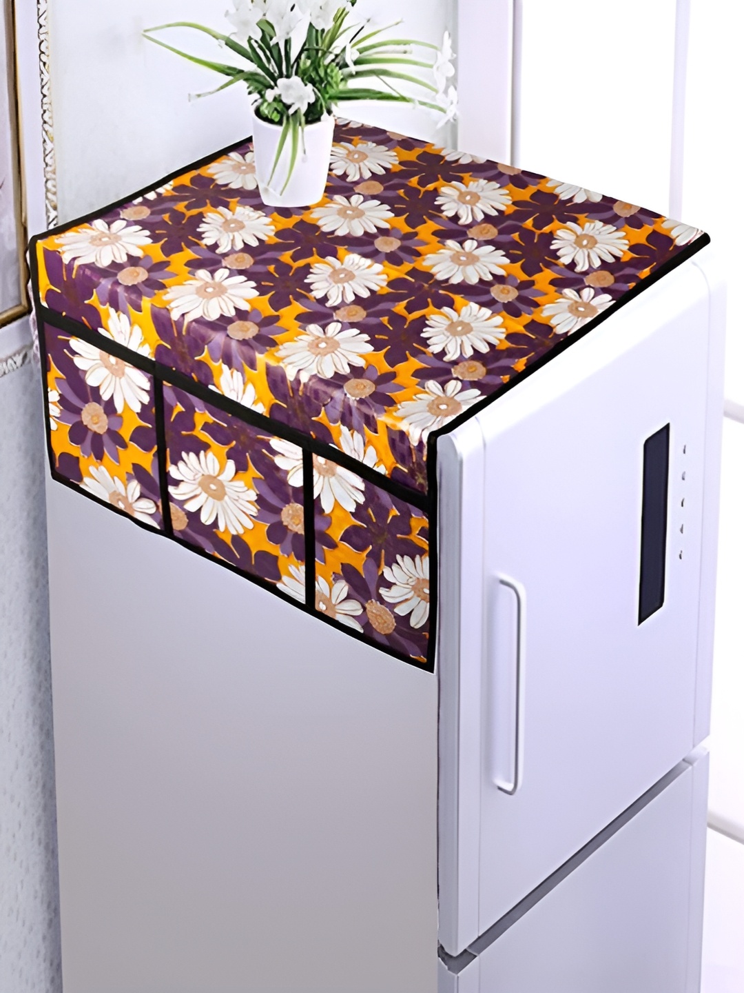 

Dakshya Industries Purple & White 5 Pieces Floral Printed Refrigerator Covers