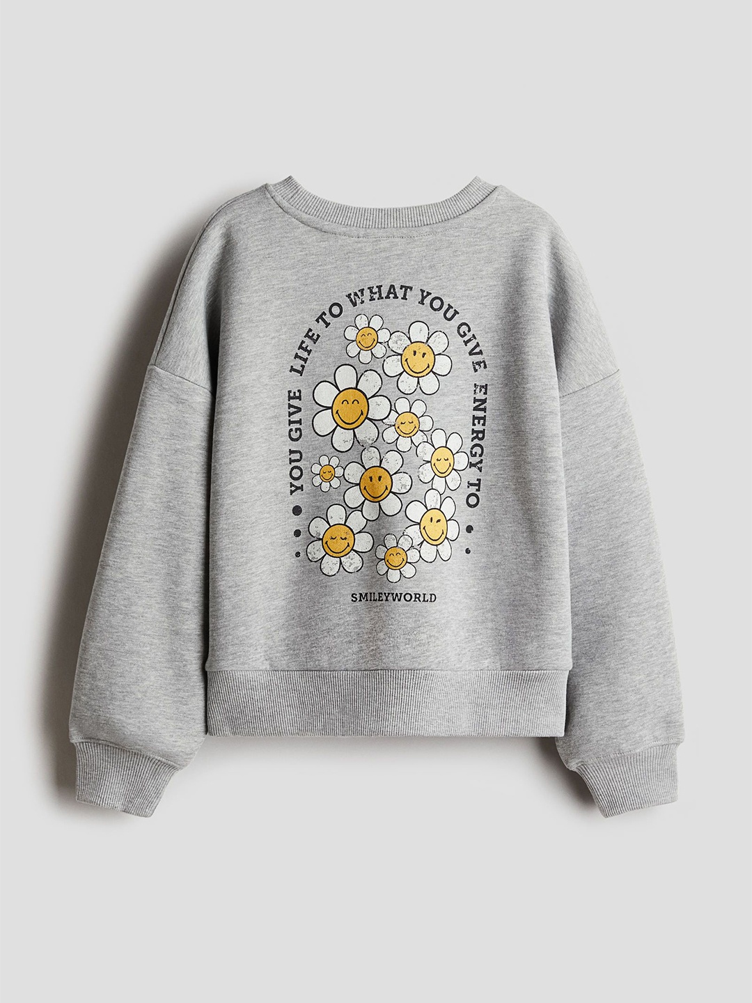 

H&M Girls Print-Motif Sweatshirt, Grey