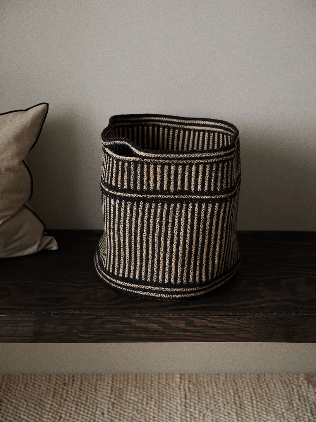 

H&M Black Patterned Storage Basket