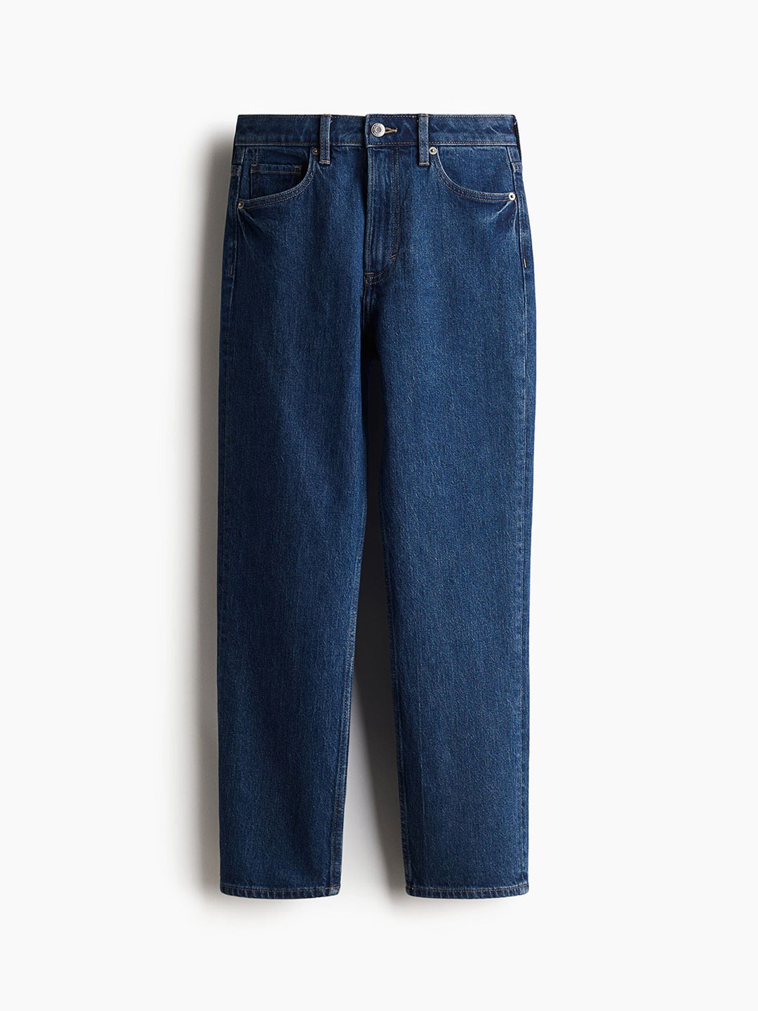 

H&M Slim Straight High Ankle Jeans, Blue