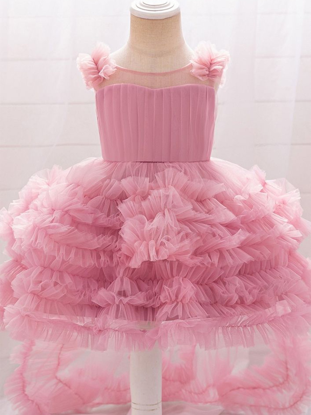 

LULU & SKY Girls Fit & Flare Tulle Dress, Pink