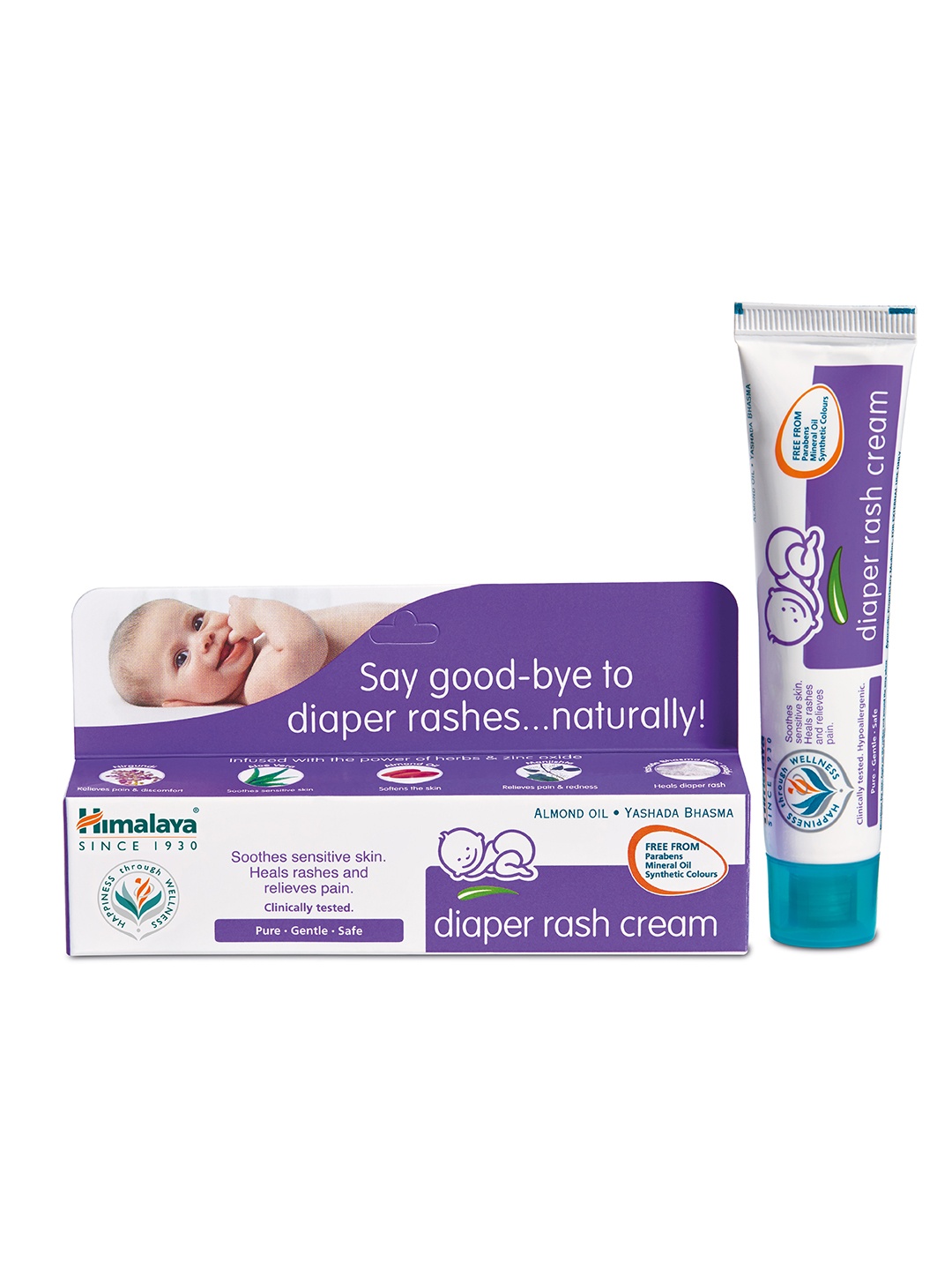 

Himalaya Diaper Rash Cream Soothes Sensitive Skin - 20g, Purple
