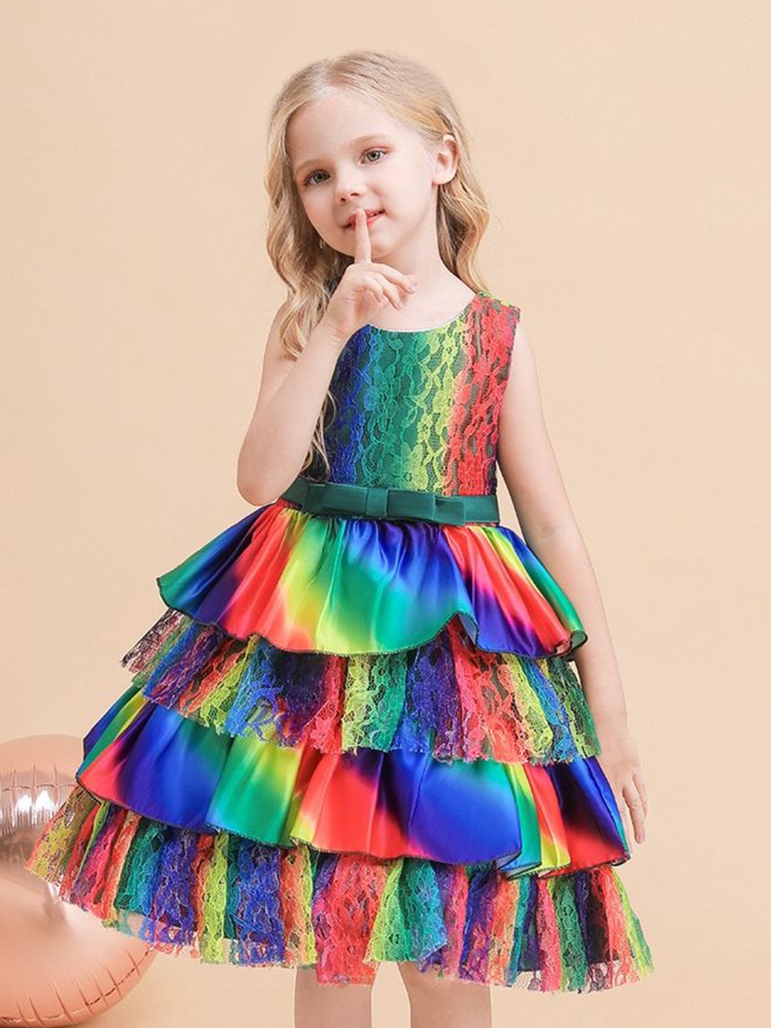 

LULU & SKY Girls Fit & Flare Dress, Multi
