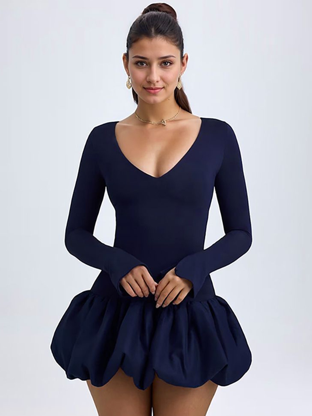 

StyleCast x Revolte Women Drop-Waist Dress, Navy blue