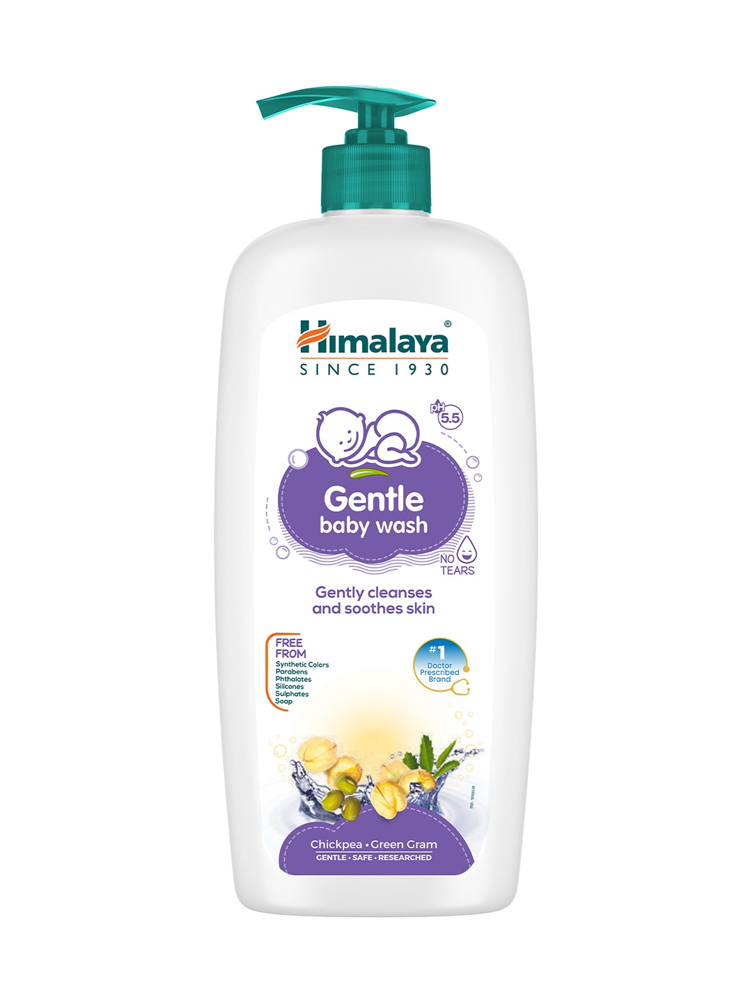 

Himalaya Gentle Baby Wash With Chickpea & Green Gram - 600ml, White