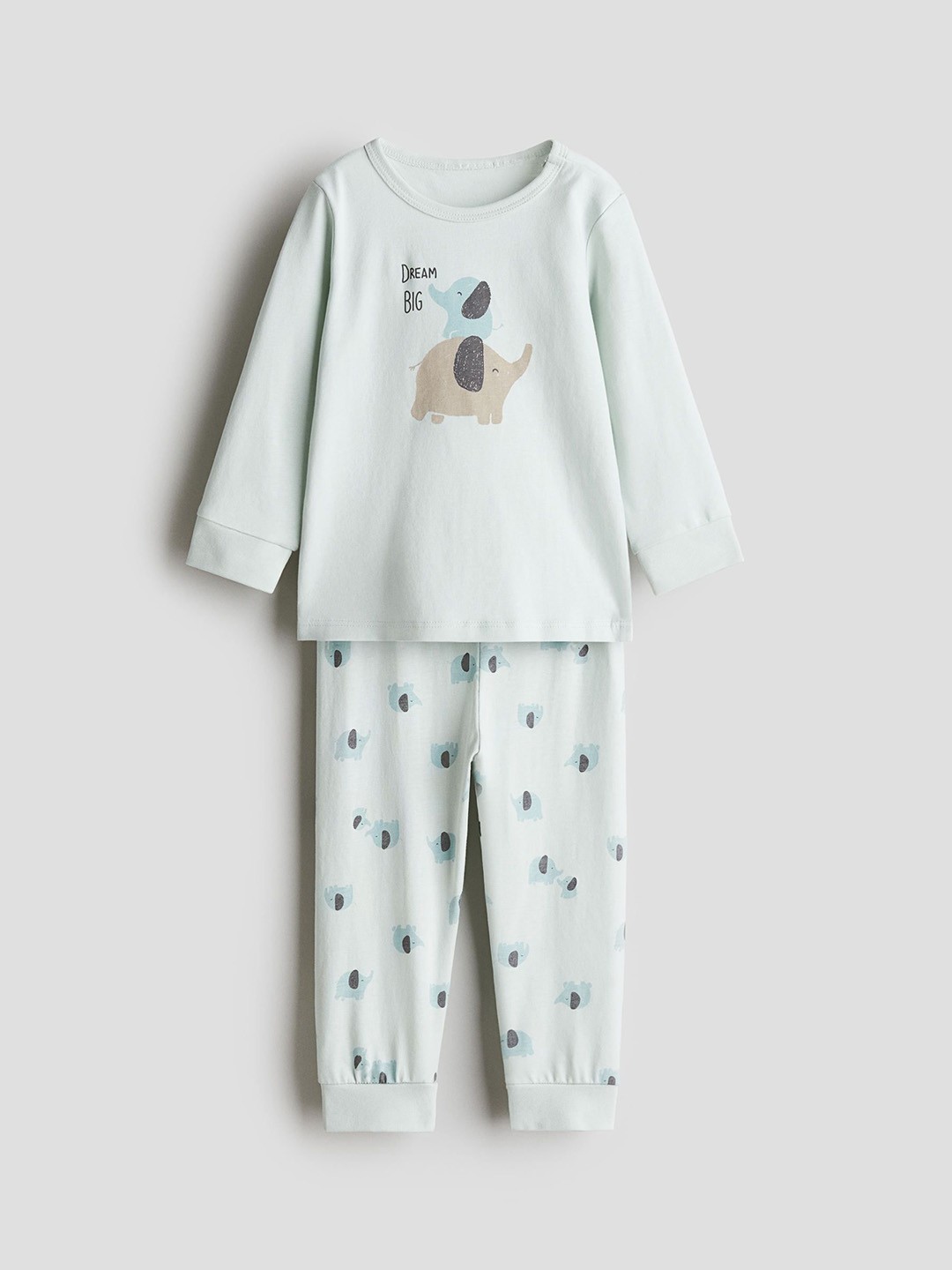 

H&M Printed Cotton Pyjamas, Turquoise blue