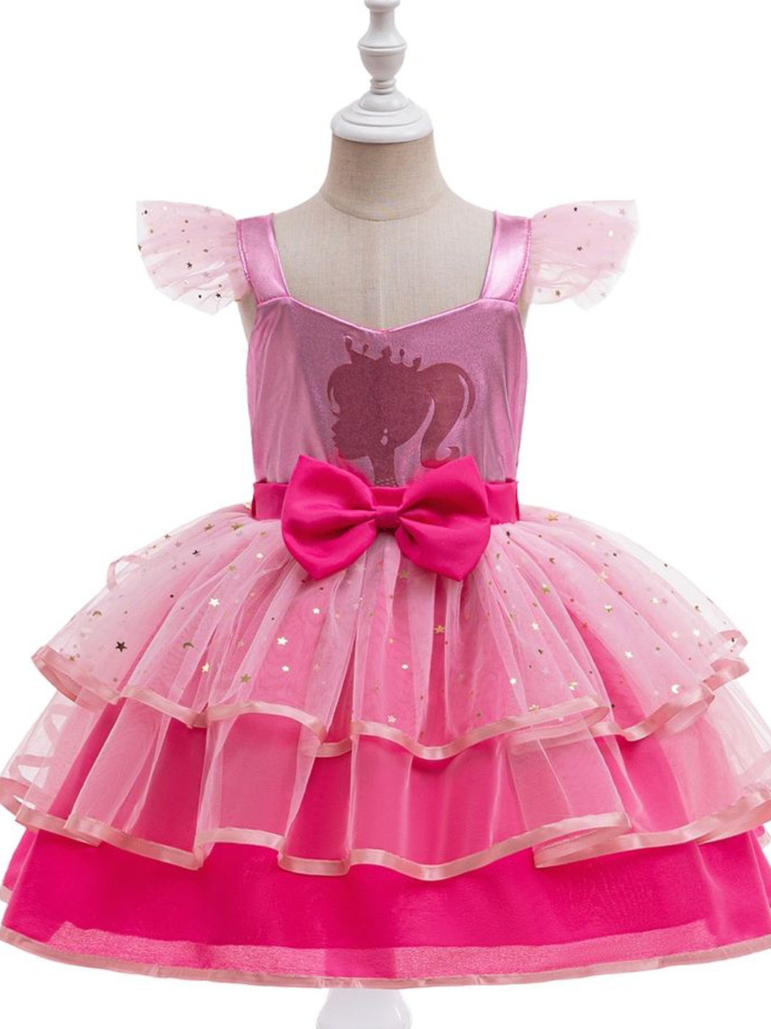 

LULU & SKY Embellished Fit & Flare Dress, Pink