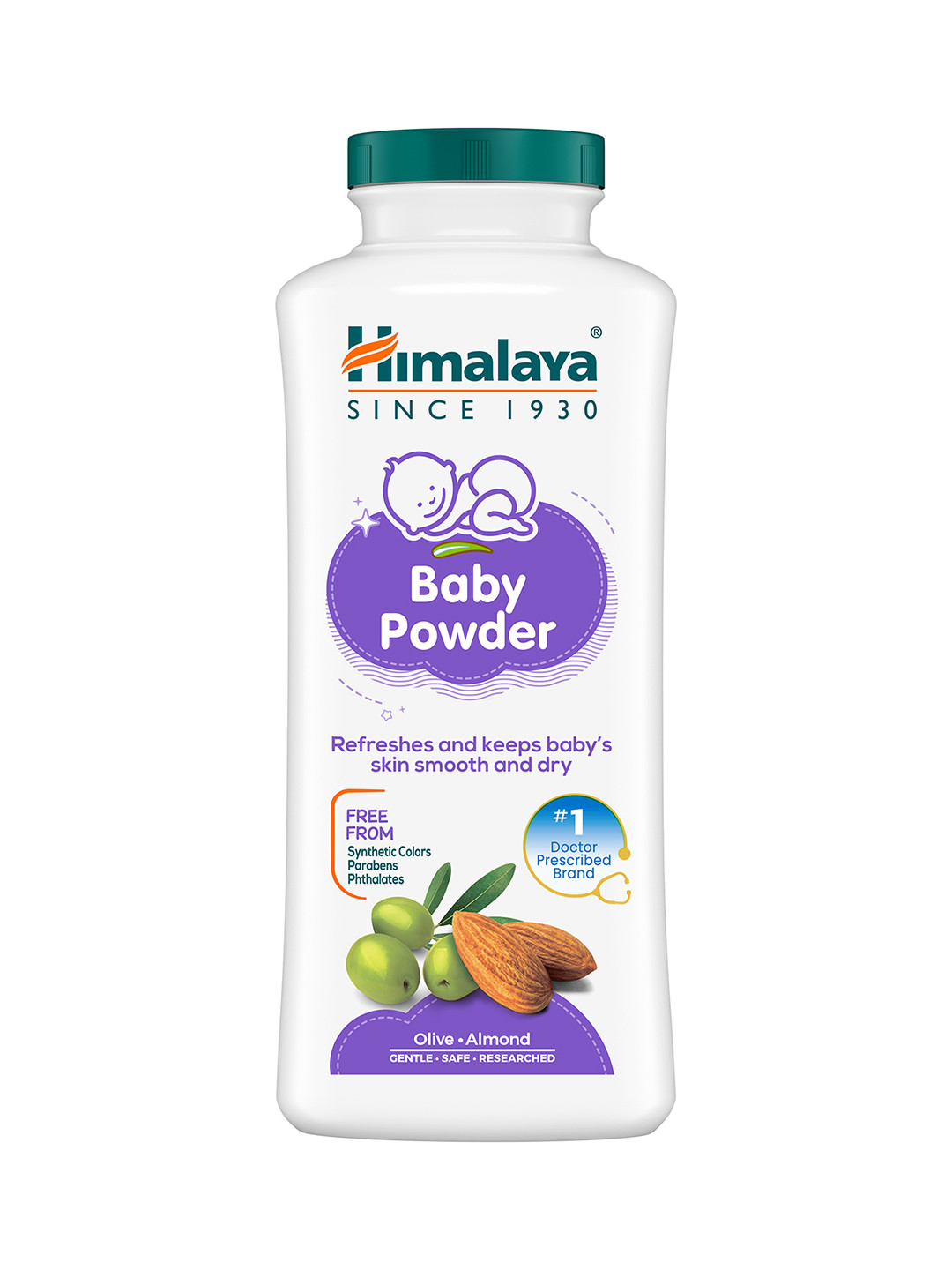

Himalaya Baby Powder With Olive & Almond - 100g, White