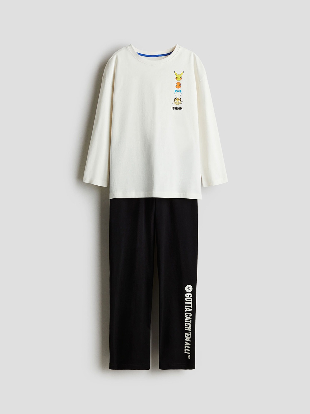 

H&M Print-Motif Cotton Pyjamas, White