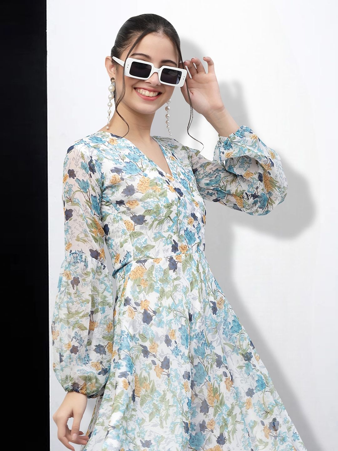 

MISS AYSE Women Floral Printed Fit & Flare Dress, Multi