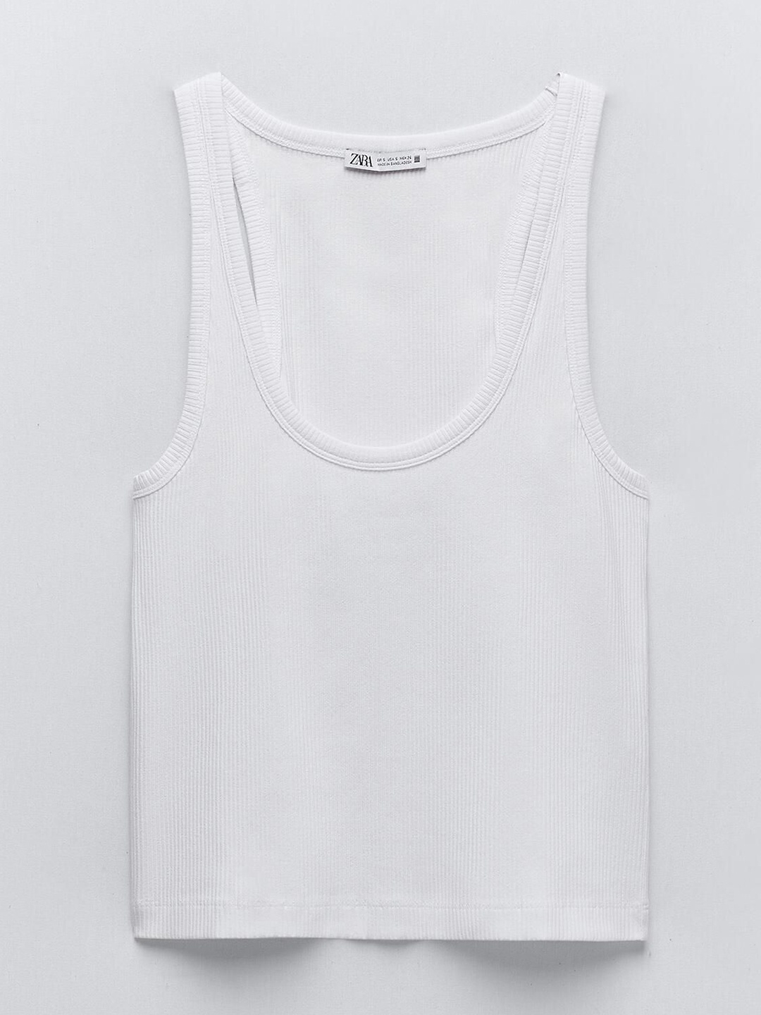 

ZARA Women High Neck Pockets T-shirt, White