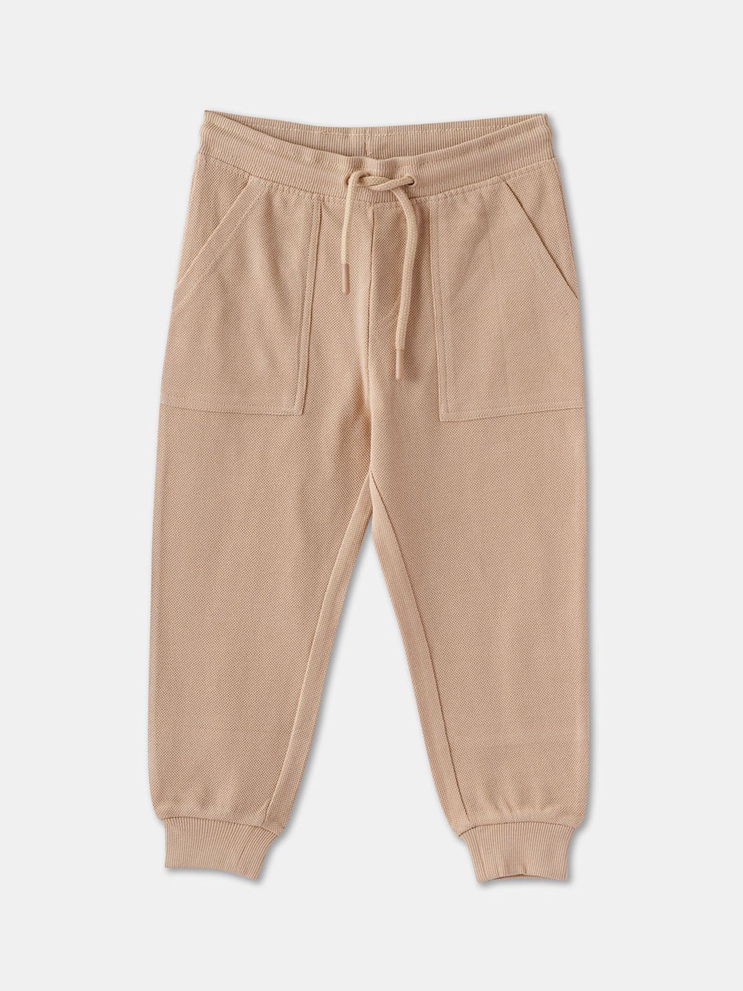 

R&B Boys Pure Cotton Relaxed-Fit Joggers, Beige