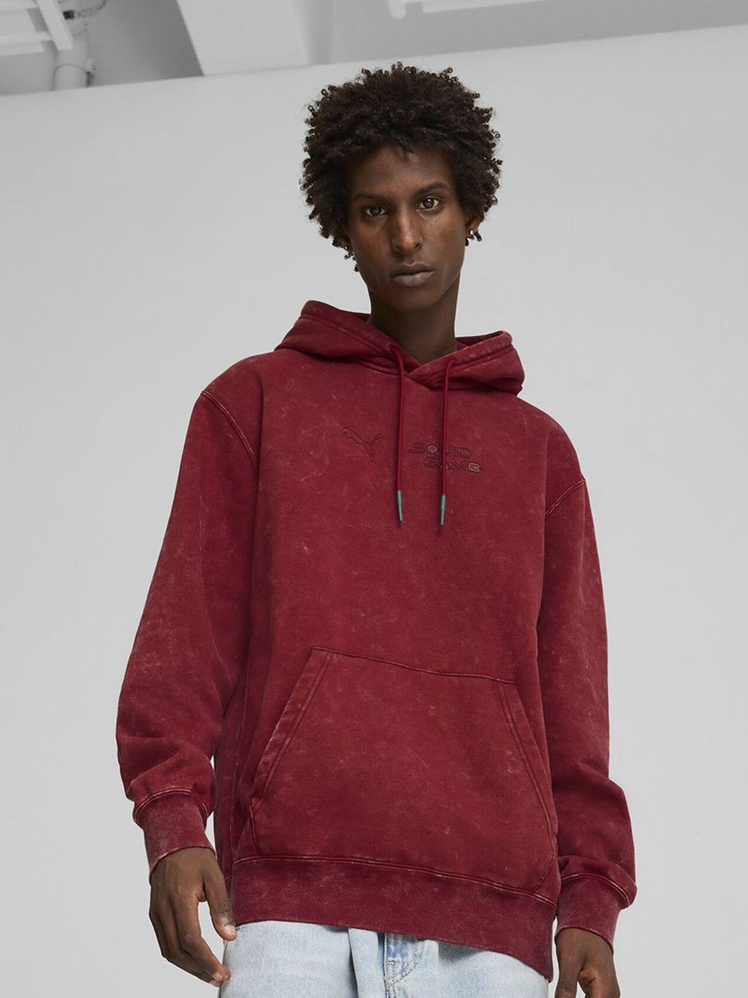 

Puma Squid Game Men Hooded Sweatshirt, Maroon