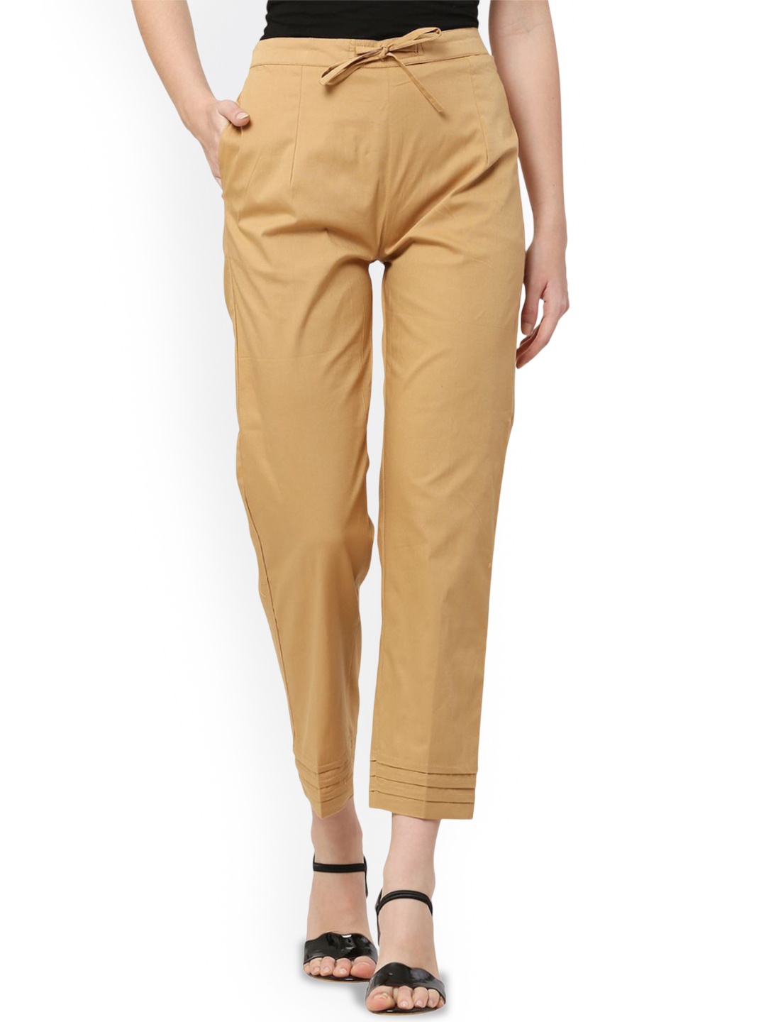 

Sellingsea Women Pleated Trouser, Beige