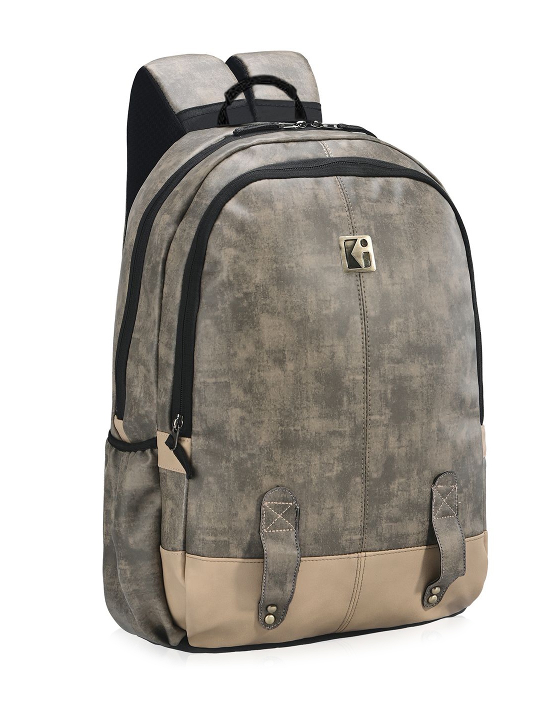 

Kuber Industries Unisex 2 Compartments Bottle Pocket Laptop College Bag Office Backpack, Brown