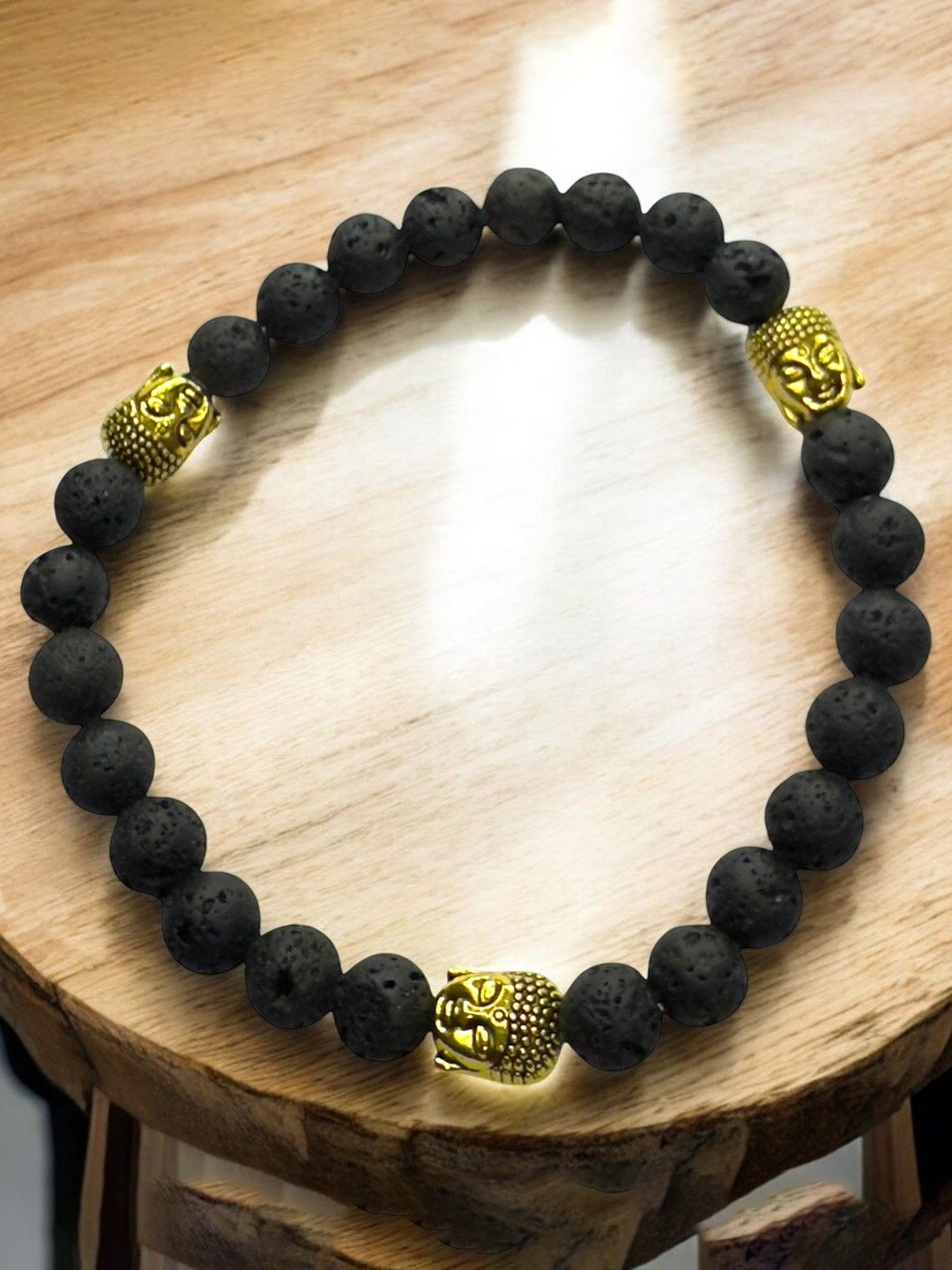 

AKLINA Artificial Beaded Elasticated Bracelet, Black