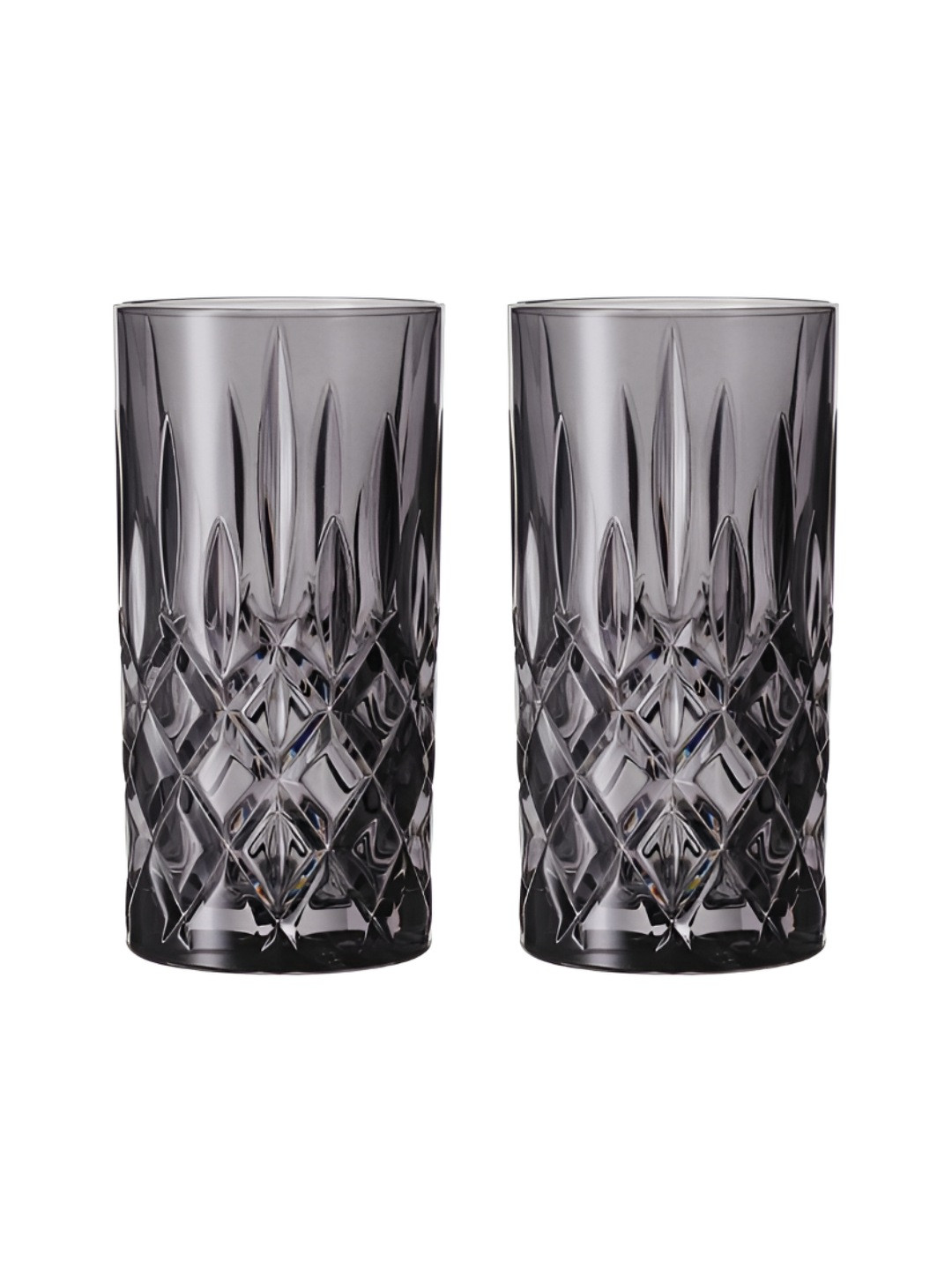 

Nachtmann Grey 2 Pieces Textured Noblesse Long Drink Cocktail Bar Glasses