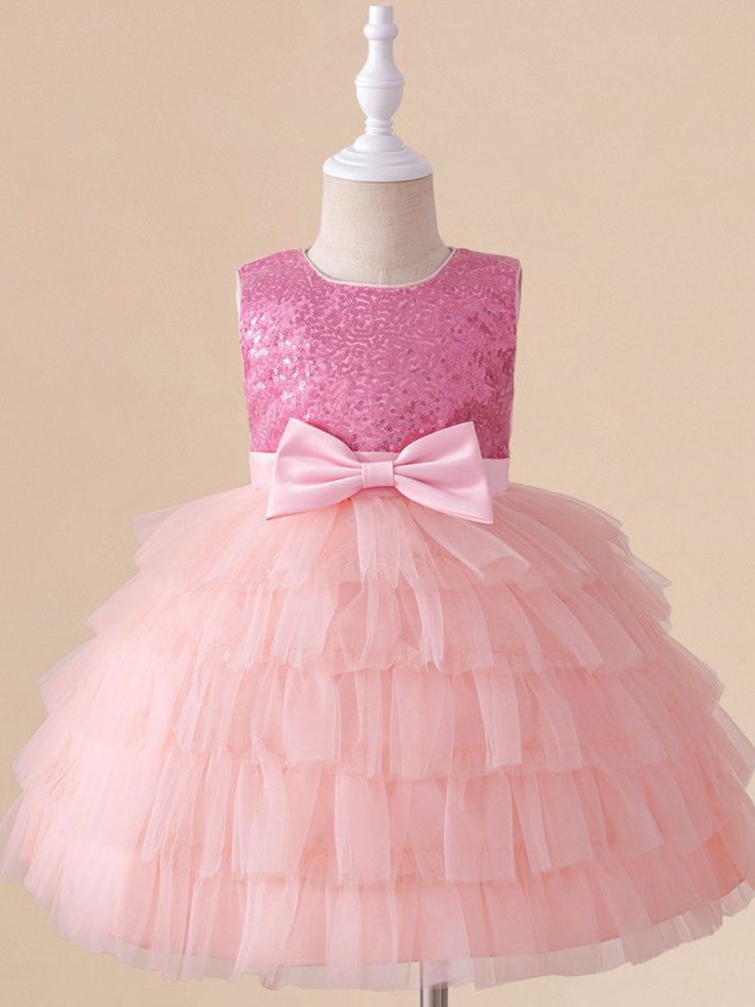 

LULU & SKY Girls Embellished Fit & Flare Dress, Pink
