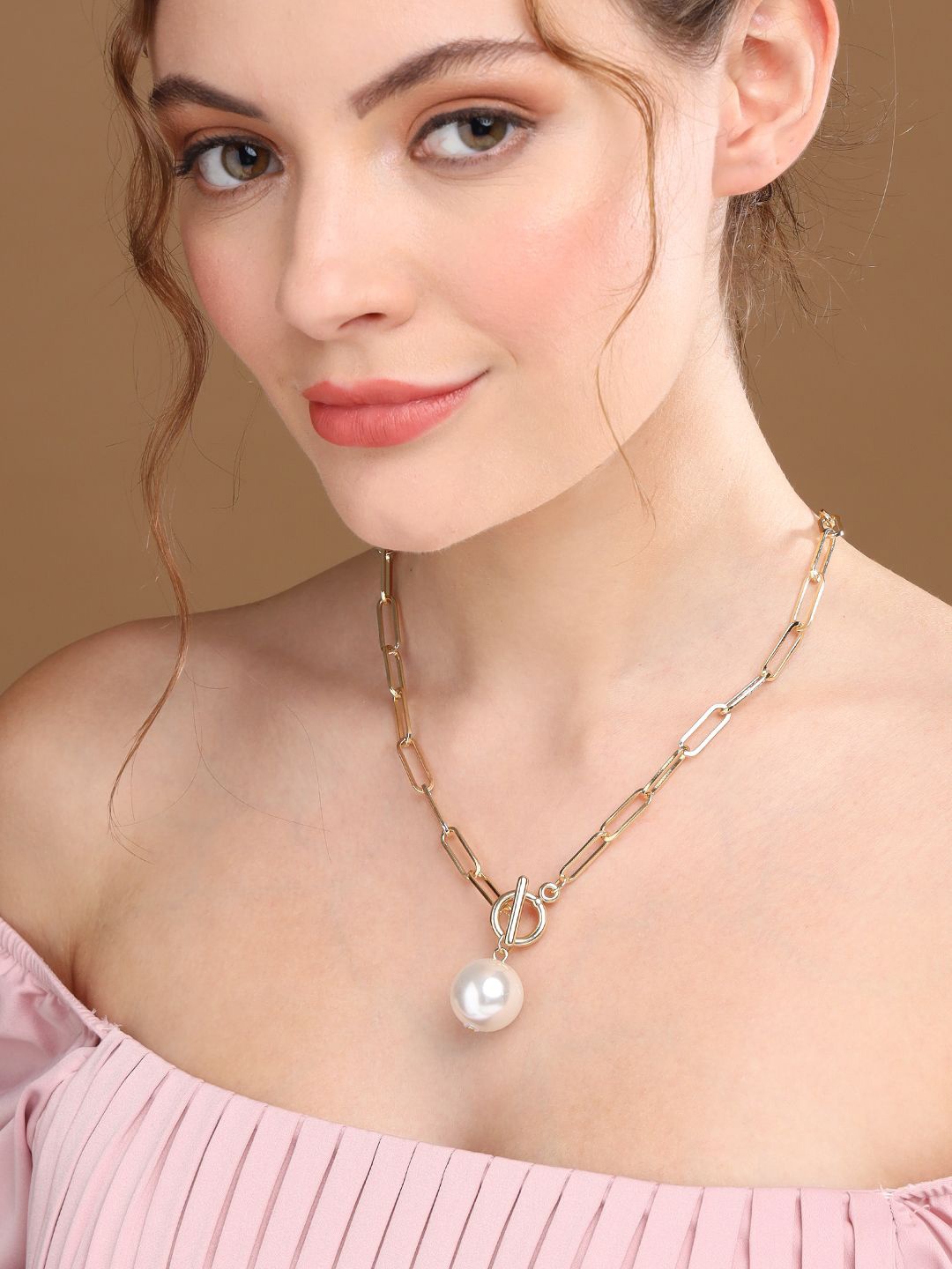 

Priyaasi Gold-Plated Pearls Studded Necklace
