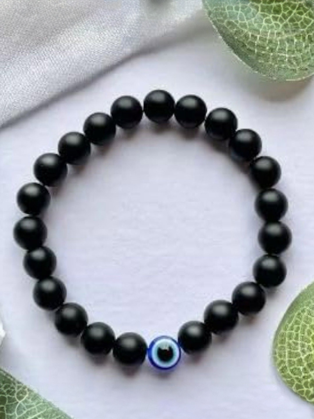 

AKLINA Artificial Beaded Elasticated Bracelet, Black