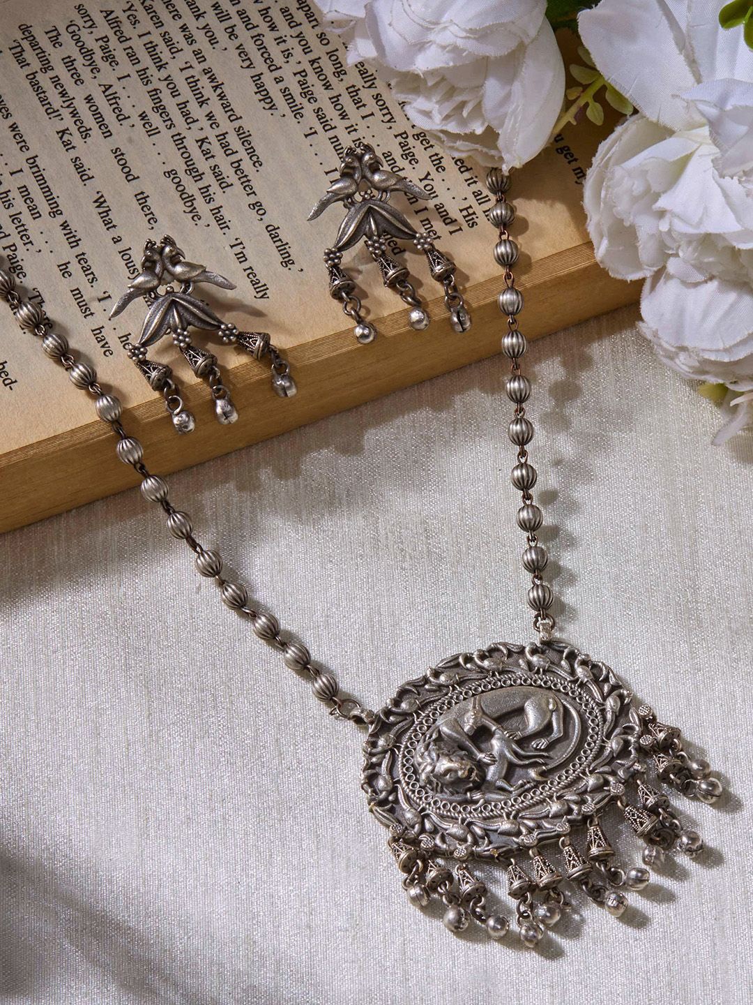 

Priyaasi Silver Plated Oxidized Jewellery Set