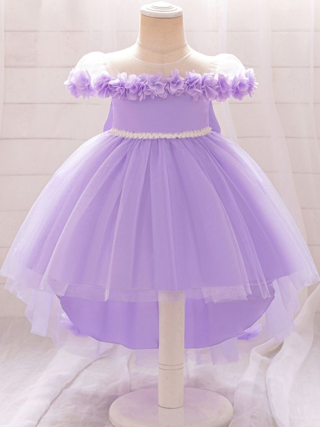 

LULU & SKY Off-Shoulder Fit & Flare Dress, Purple