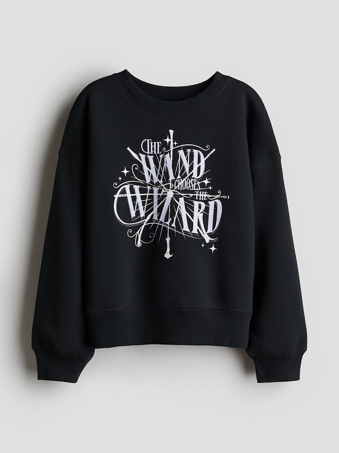 

H&M Girls Print-Motif Sweatshirt, Black