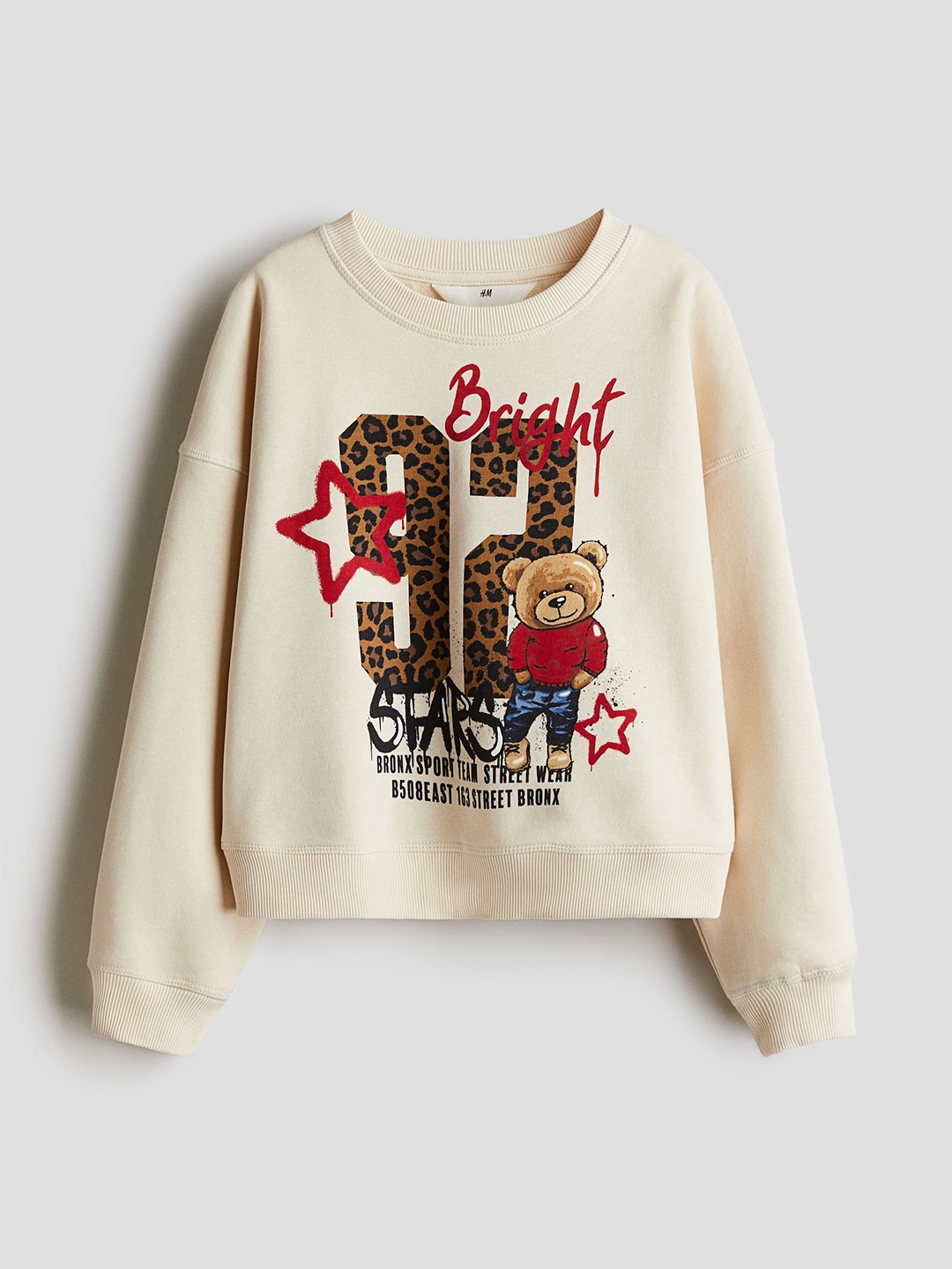 

H&M Girls Motif-Detail Sweatshirt, Beige