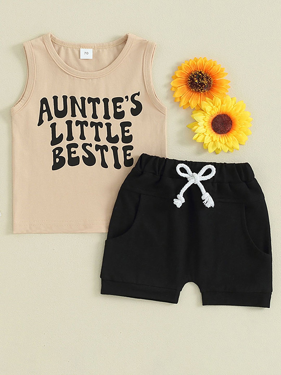 

LULU & SKY Boys Printed Pure Cotton T-Shirt With Shorts, Black