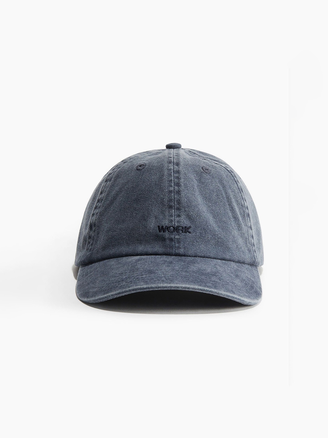 

H&M Embroidered-Motif Cotton Cap, Blue