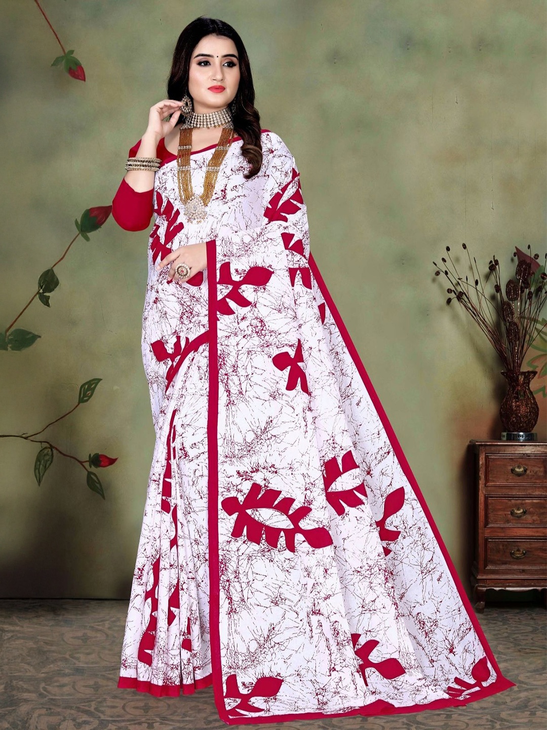 

pasapalli Tie and Dye Pure Cotton Sambalpuri Saree, White