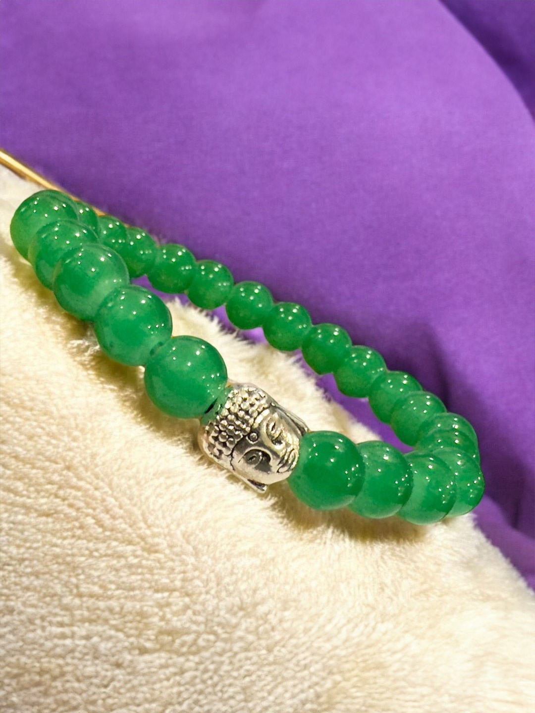 

AKLINA Artificial Beads Beaded Ceramic Elasticated Bracelet, Green