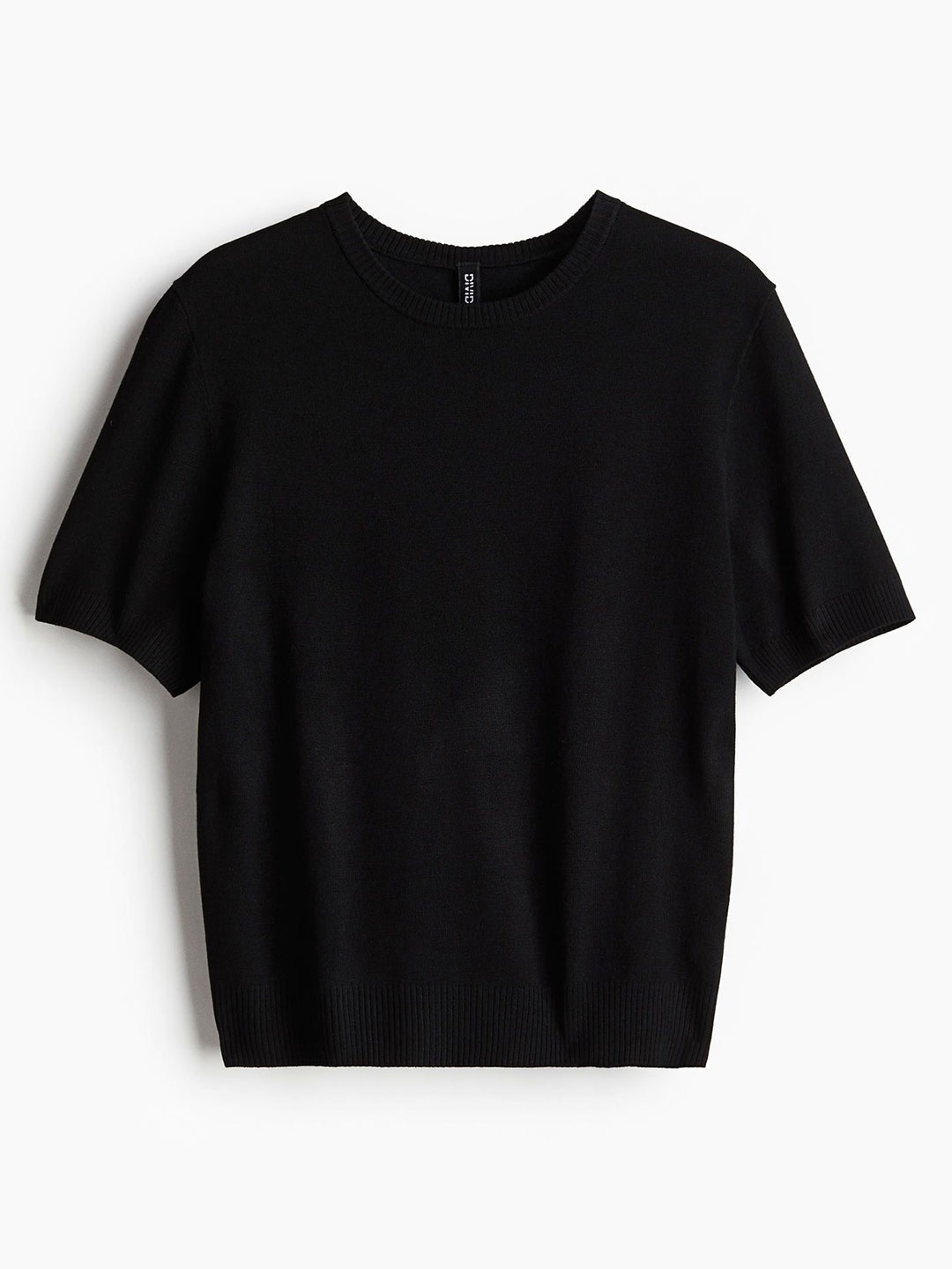 

H&M Fine-Knit T-shirt, Black