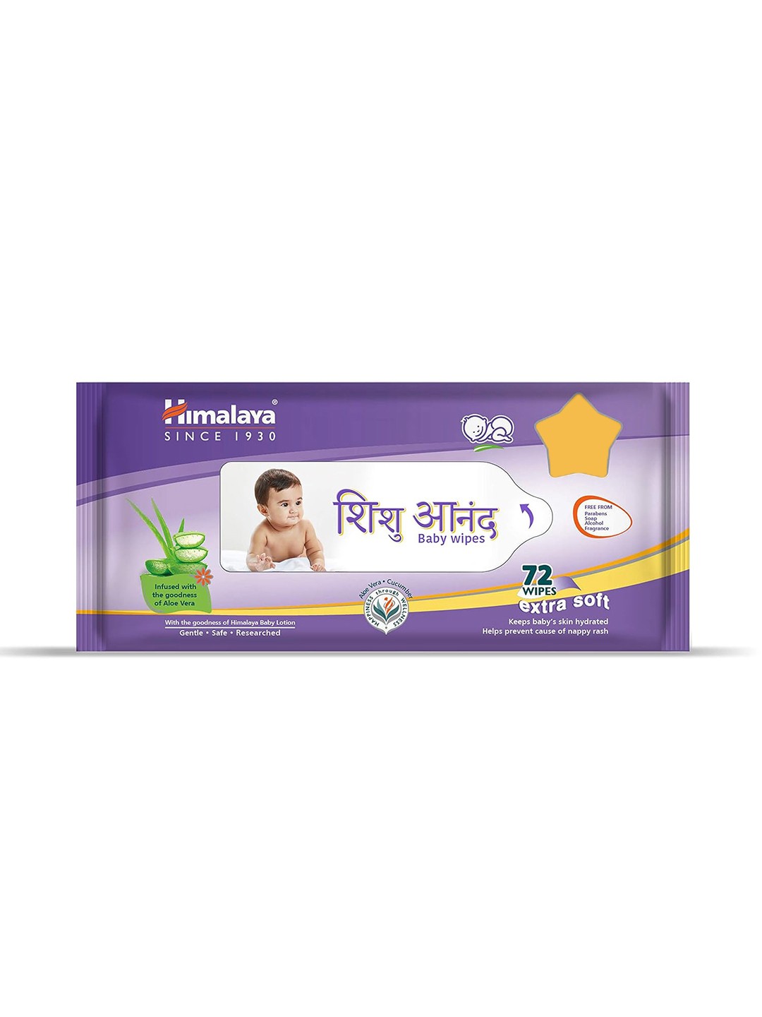 

Himalaya Shishu Anand Baby Wipes - 72 Pulls, Purple